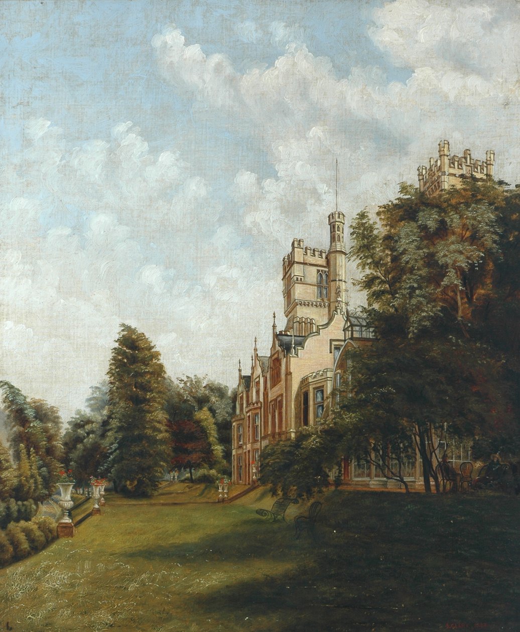 Cliffe kastély, 1883 alkotó: J. Clarke