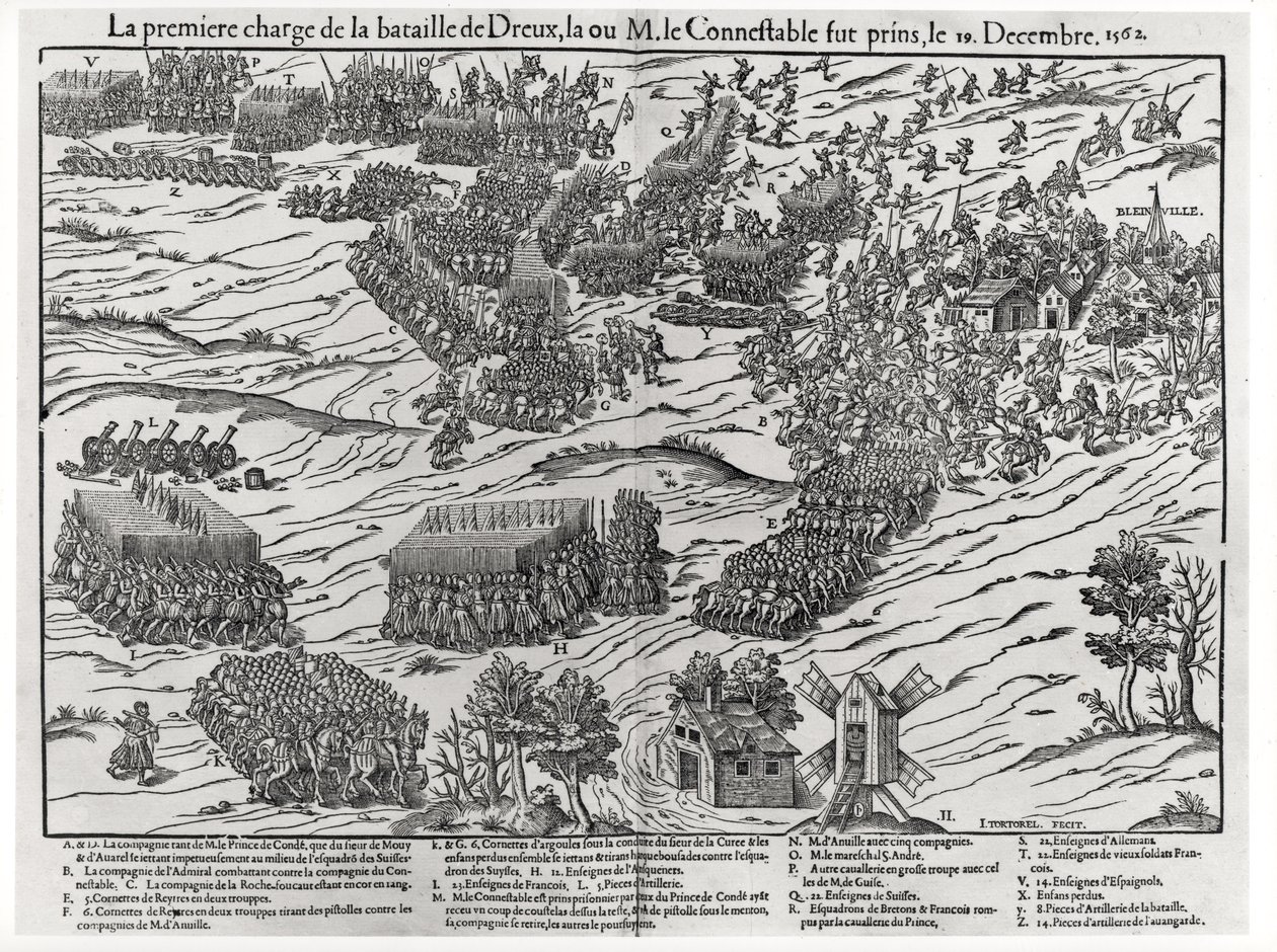 Dreux-i csata, 1562. december 19 alkotó: J. J. and Tortorel, J. Perrissin