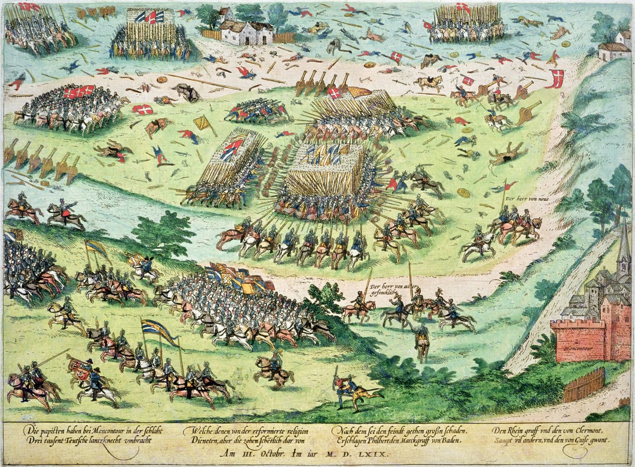 A moncontouri csata, 1569. október 3 alkotó: J. J. and Tortorel, J. Perrissin