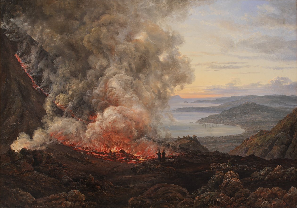 A Vezúv vulkán kitörése alkotó: Johan Christian Dahl