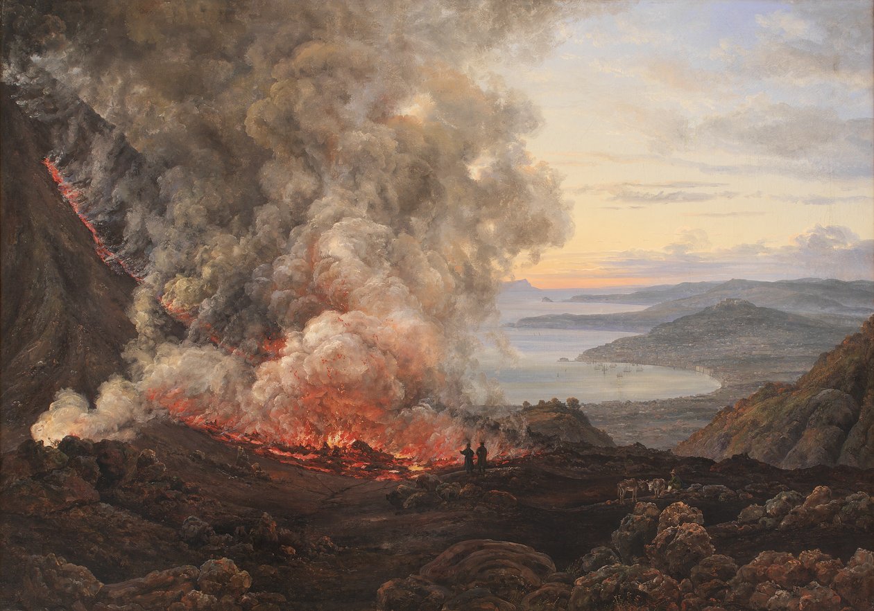 A Vezúv vulkán kitörése alkotó: Johan Christian Dahl