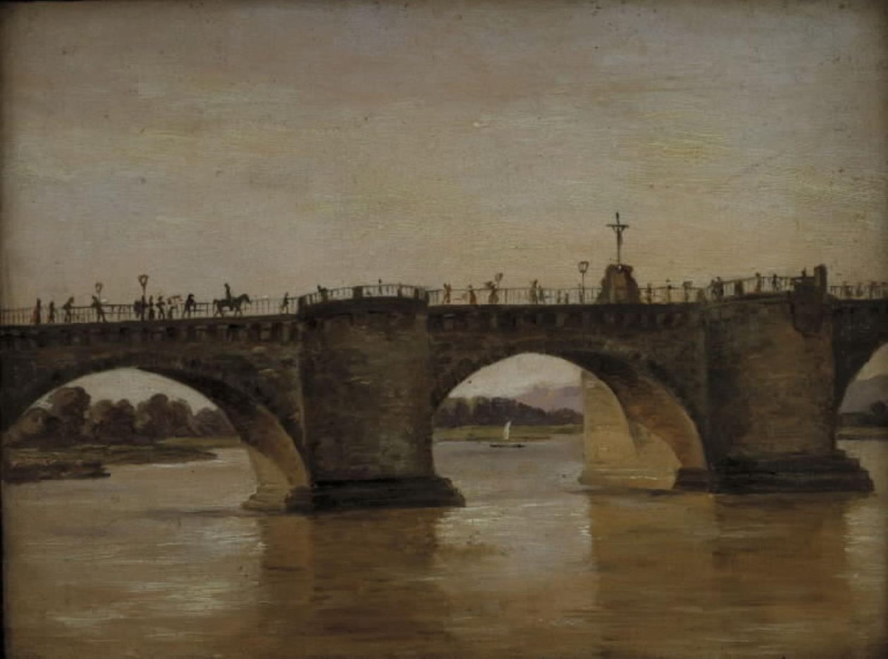 Az Augustus híd Drezdában alkotó: Johan Christian Dahl