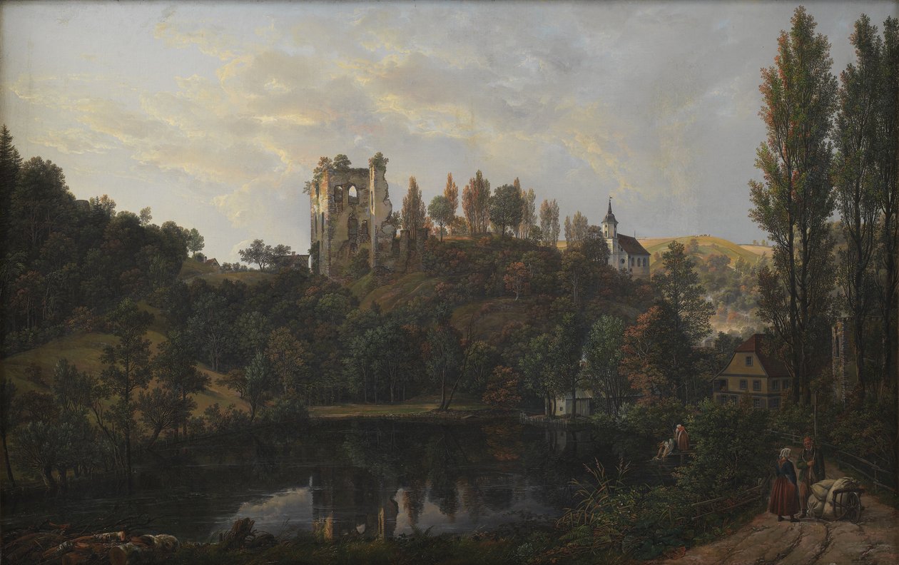 A várrom Tharandtban alkotó: Johan Christian Dahl