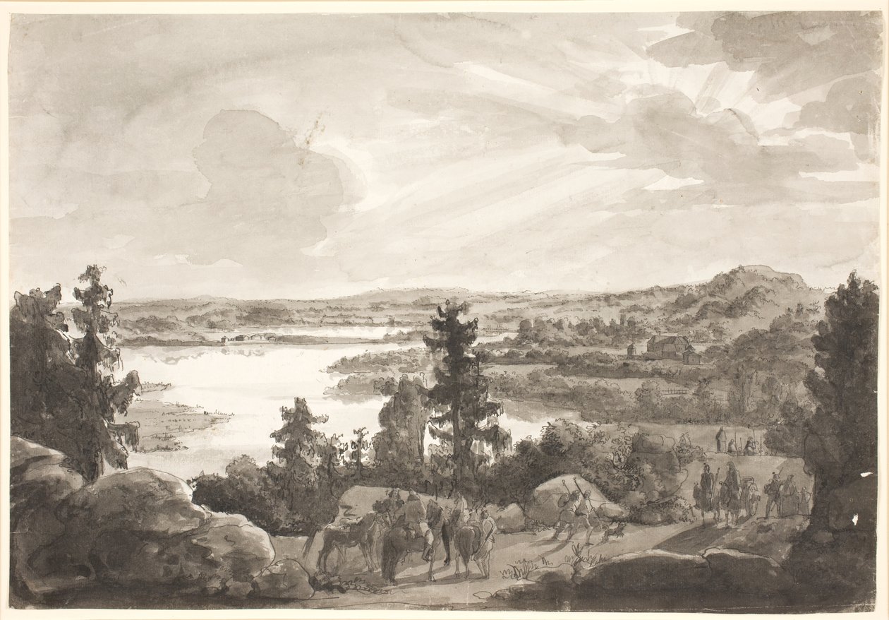 Kilátás a tóra, Norvégia alkotó: Johan Christian Dahl