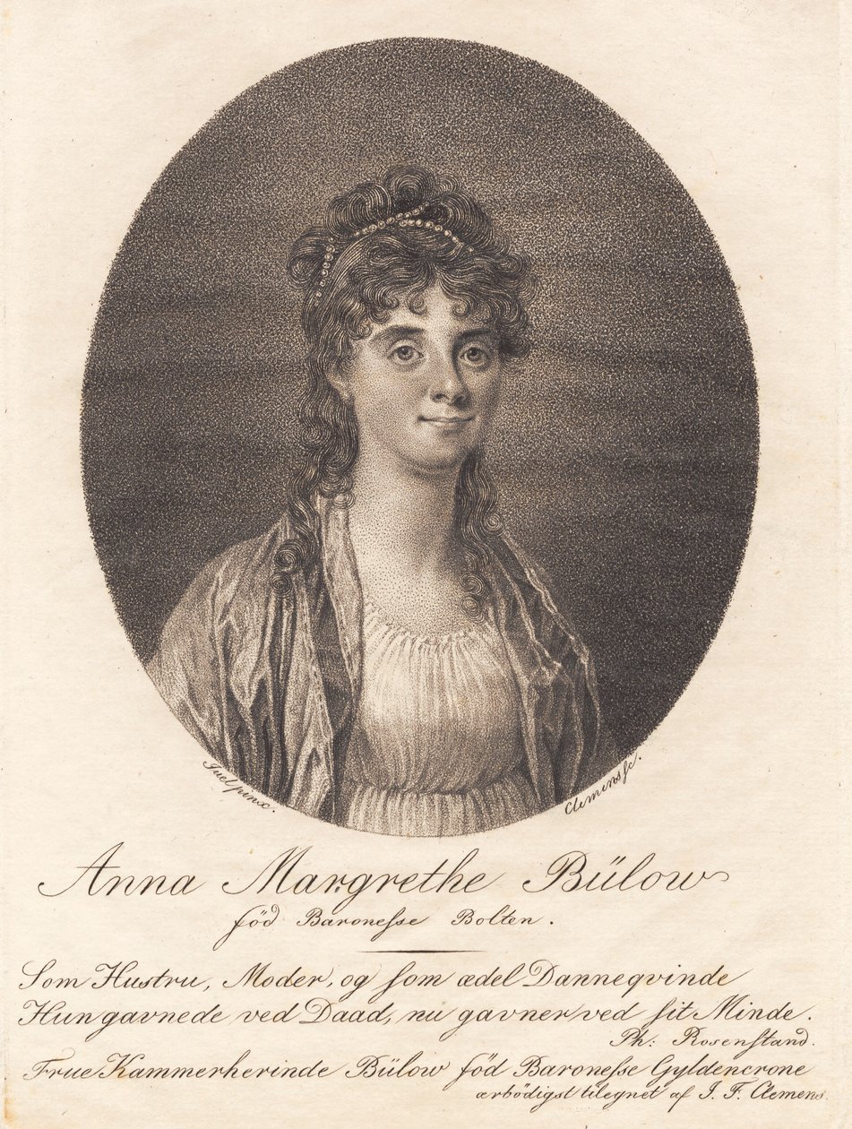 Anna Margrethe Bülow alkotó: J.F. Clemens