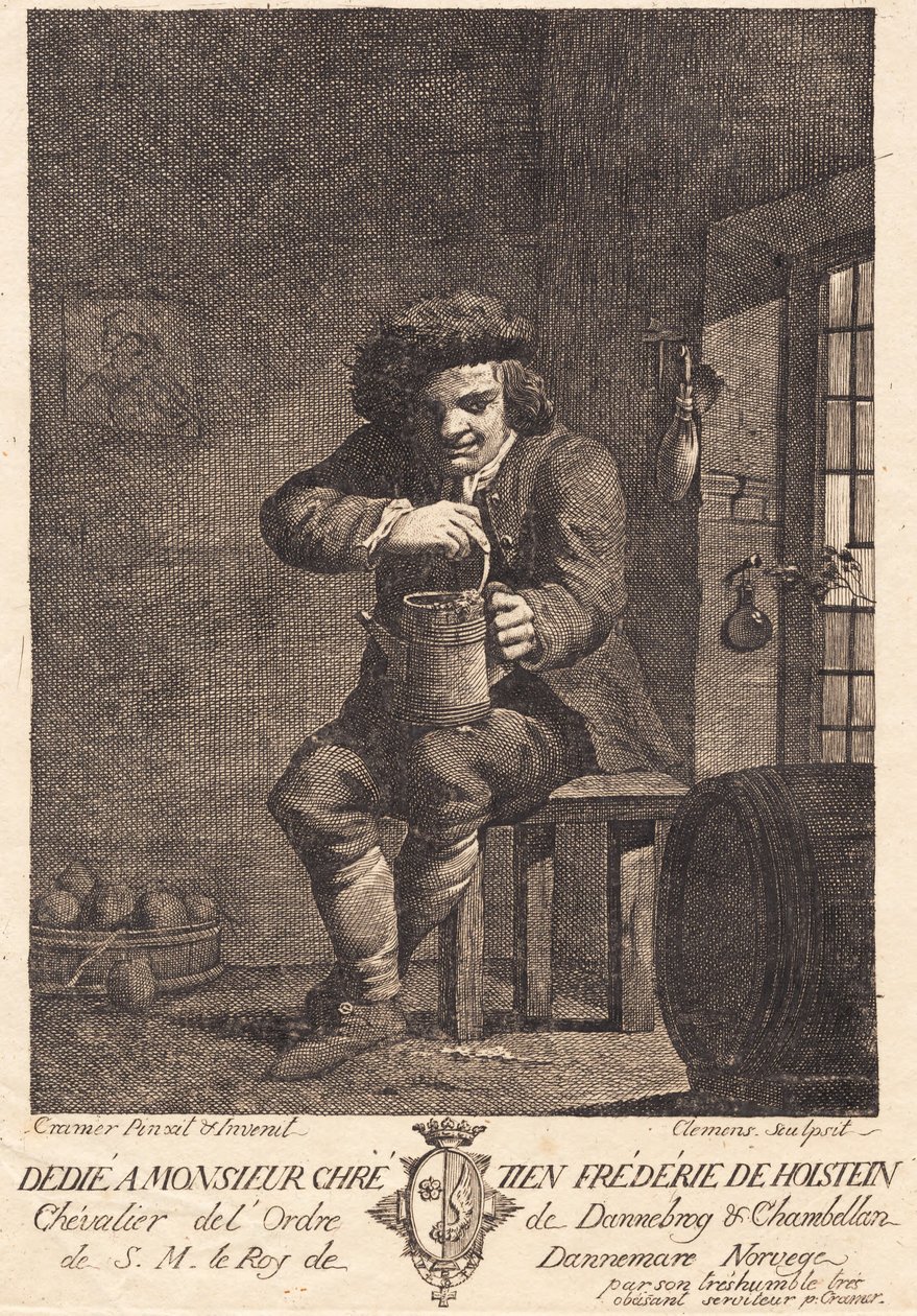Ülő paraszt alkotó: J.F. Clemens