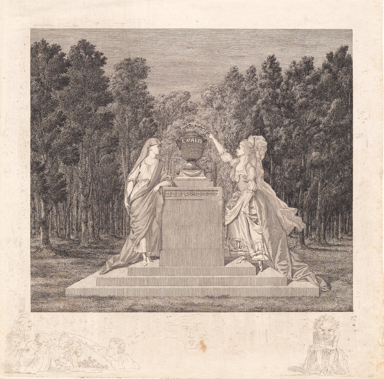 Ewald emléke alkotó: J.F. Clemens