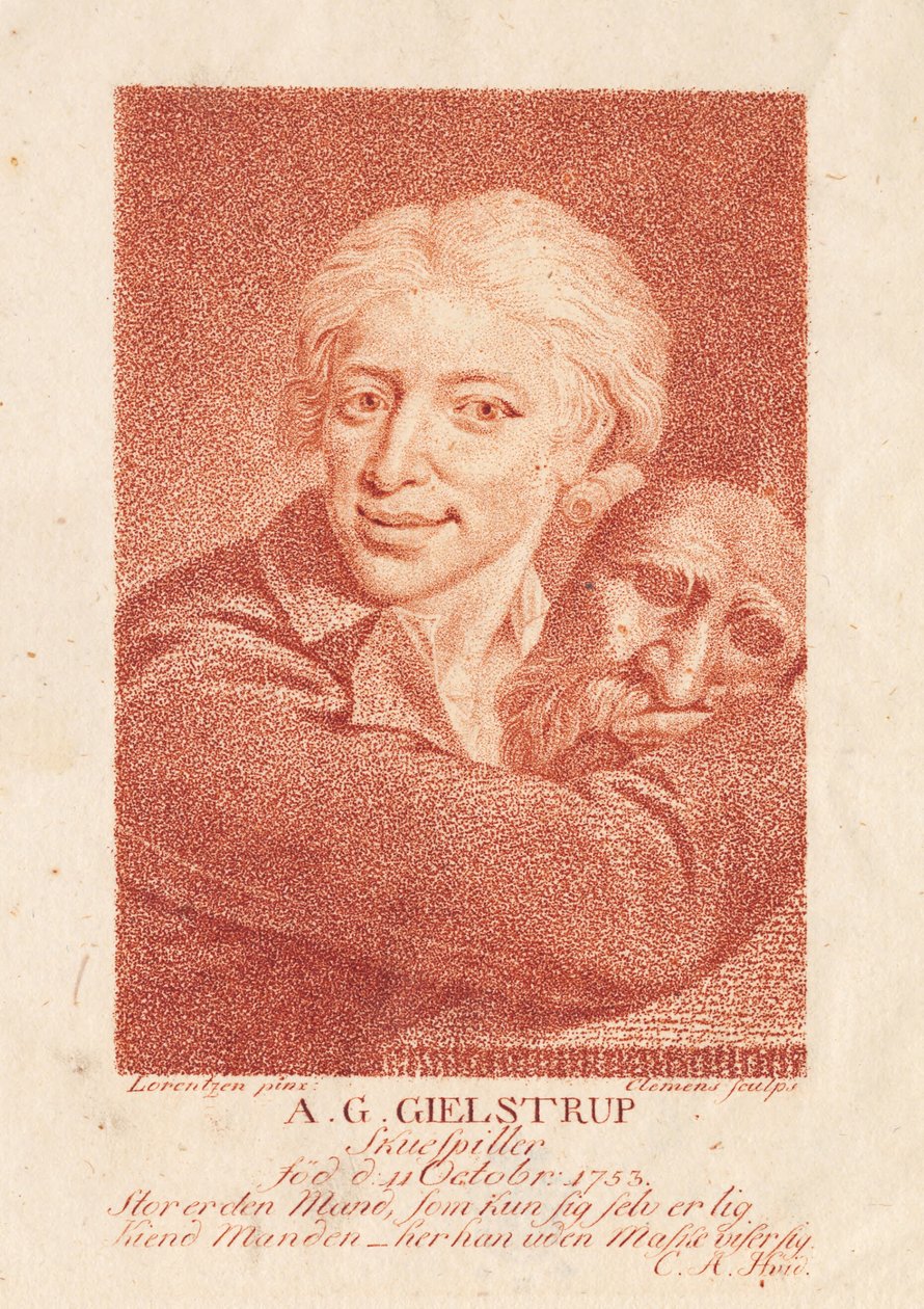 Adam Gottlob Gielstrup színész (1753-1830) alkotó: J.F. Clemens
