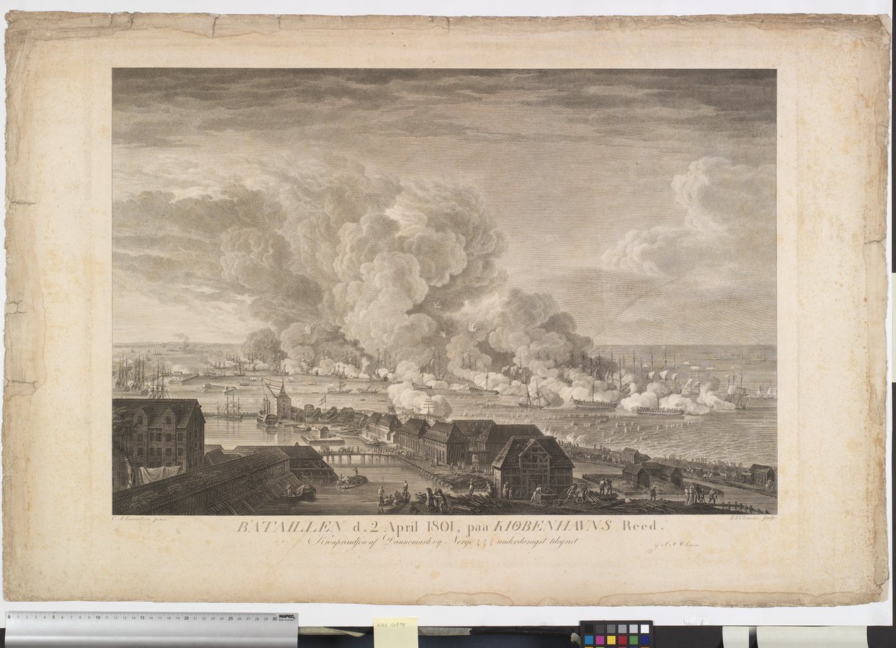 A redeni csata 1801. április 2-án alkotó: J.F. Clemens