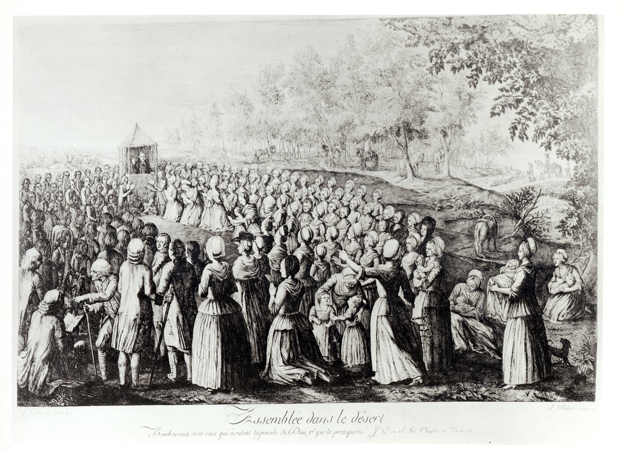 Találkozás a sivatagban, L. Bellotti metszete, 1775 alkotó: J.J. Storni