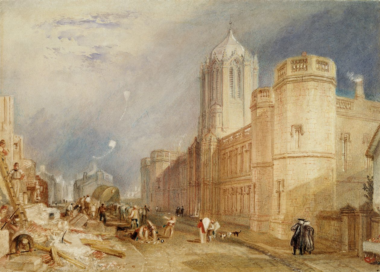 Christ Church College, Oxford, 1832-1833 alkotó: Joseph Mallord William Turner