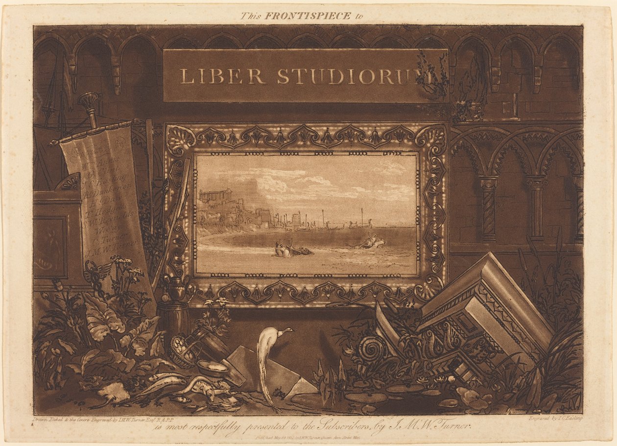 Frontispiece, megjelent 1812. alkotó: Joseph Mallord William Turner