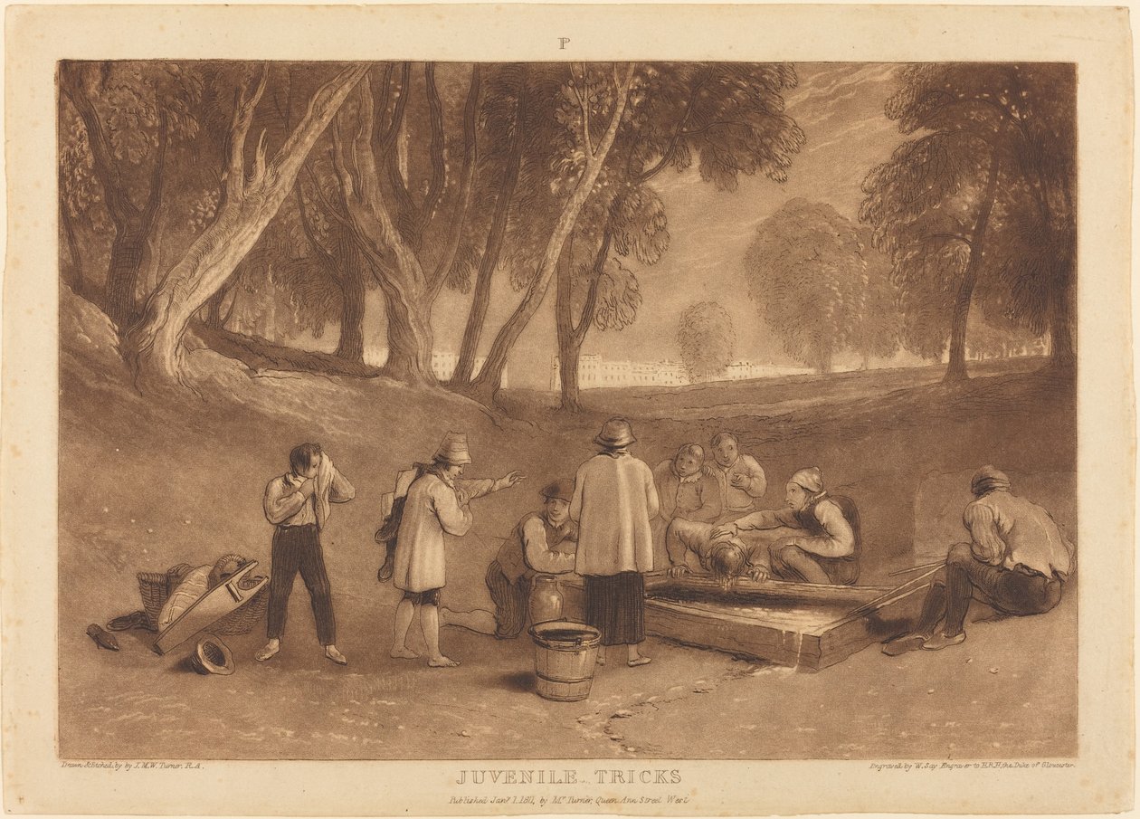 Fiatalkorúak trükkjei, 1811. alkotó: Joseph Mallord William Turner