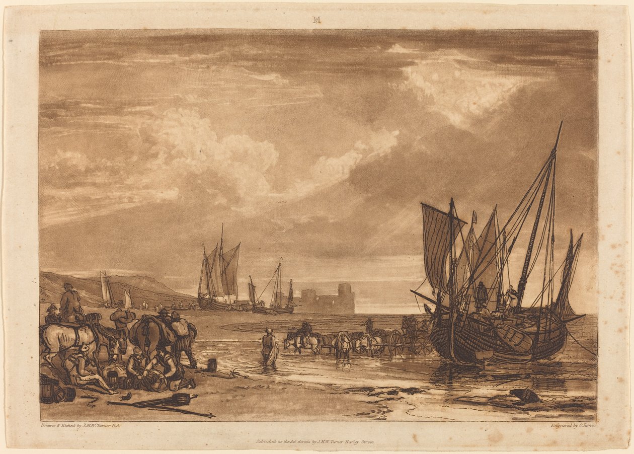 Jelenet a francia parton, 1807-ben jelent meg. alkotó: Joseph Mallord William Turner