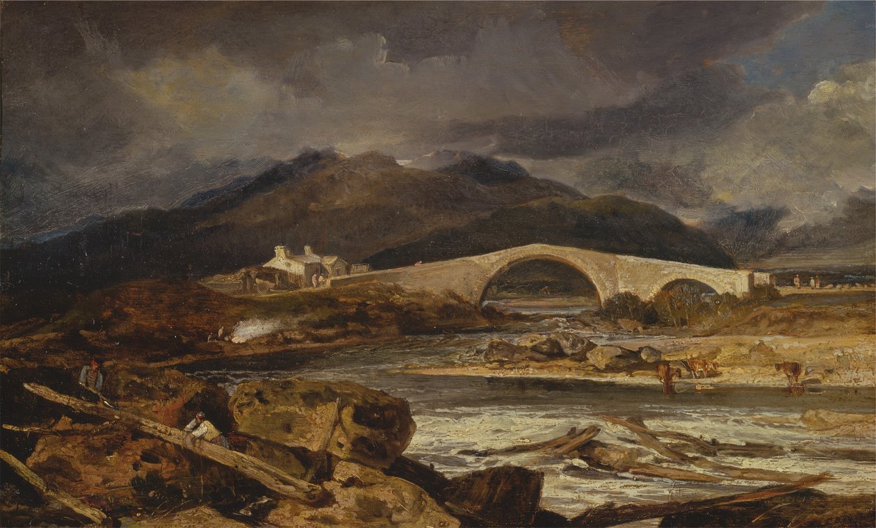 Tummel Bridge, Perthshire, 1802 és 1803 között. alkotó: Joseph Mallord William Turner