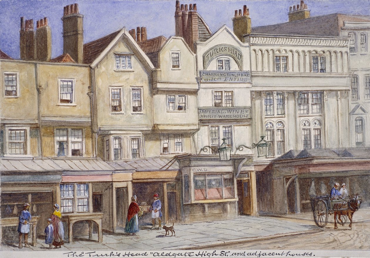 Aldgate High Street, London, 1869 alkotó: JT Wilson