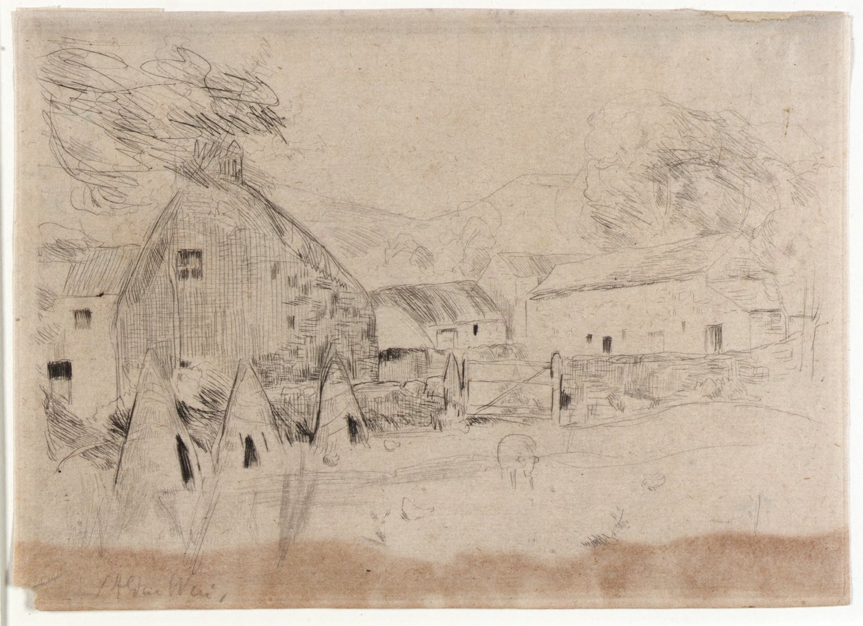Farm-udvar--Sziget Man alkotó: J. Alden Weir