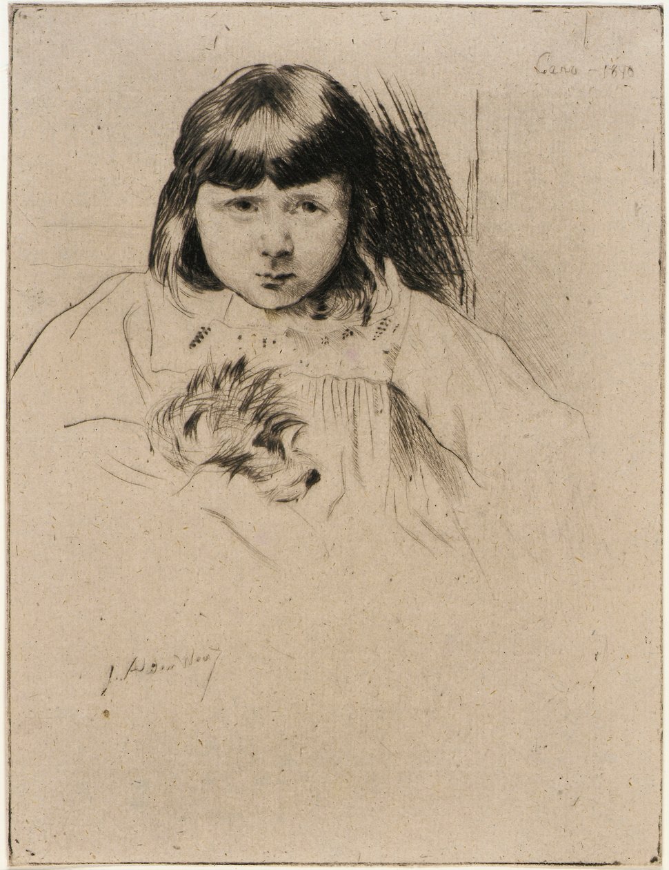Gyp és a cigány alkotó: J. Alden Weir
