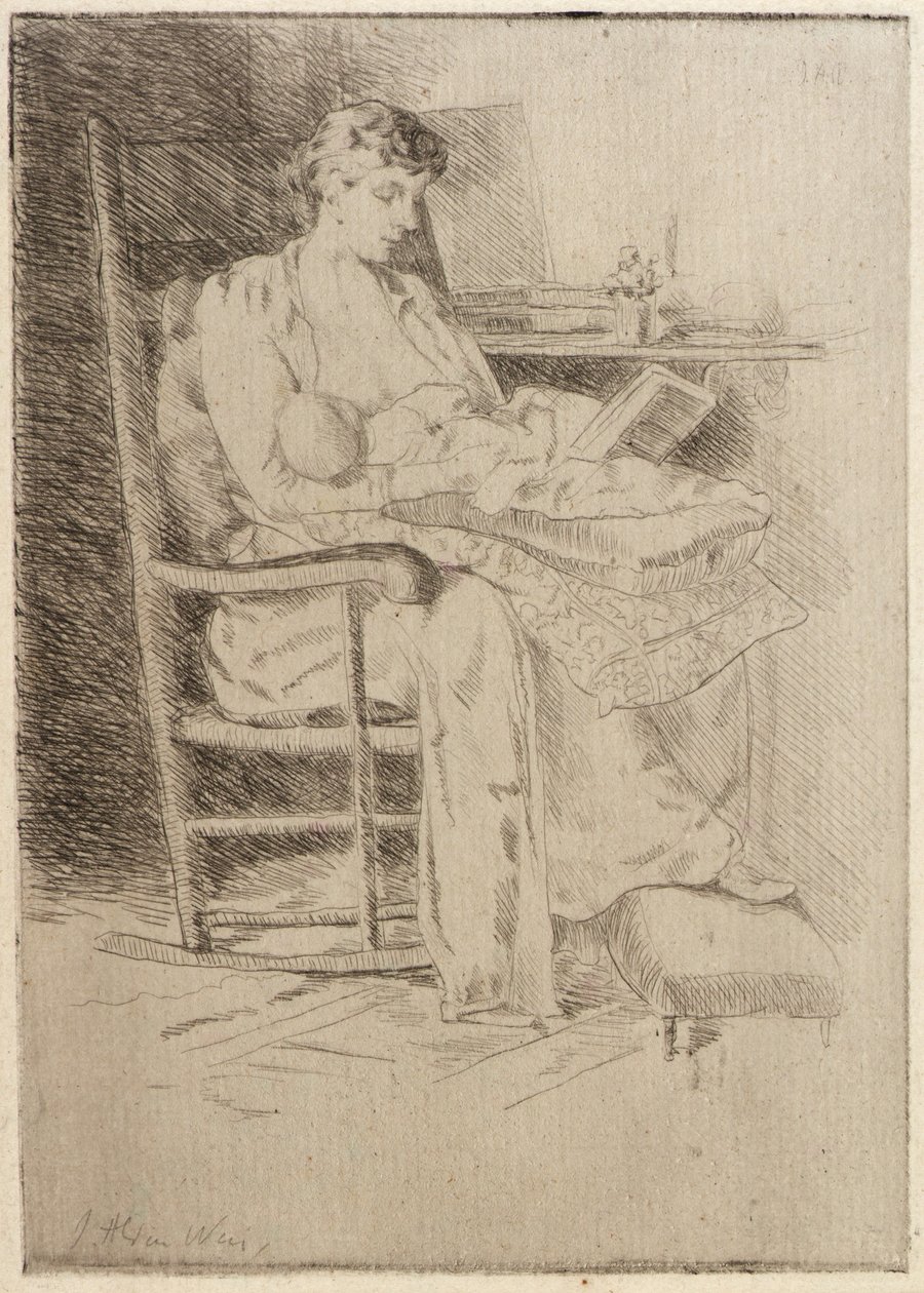 Anya és gyermeke 2. alkotó: J. Alden Weir