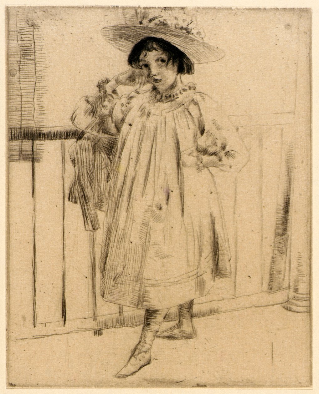 A verandán alkotó: J. Alden Weir
