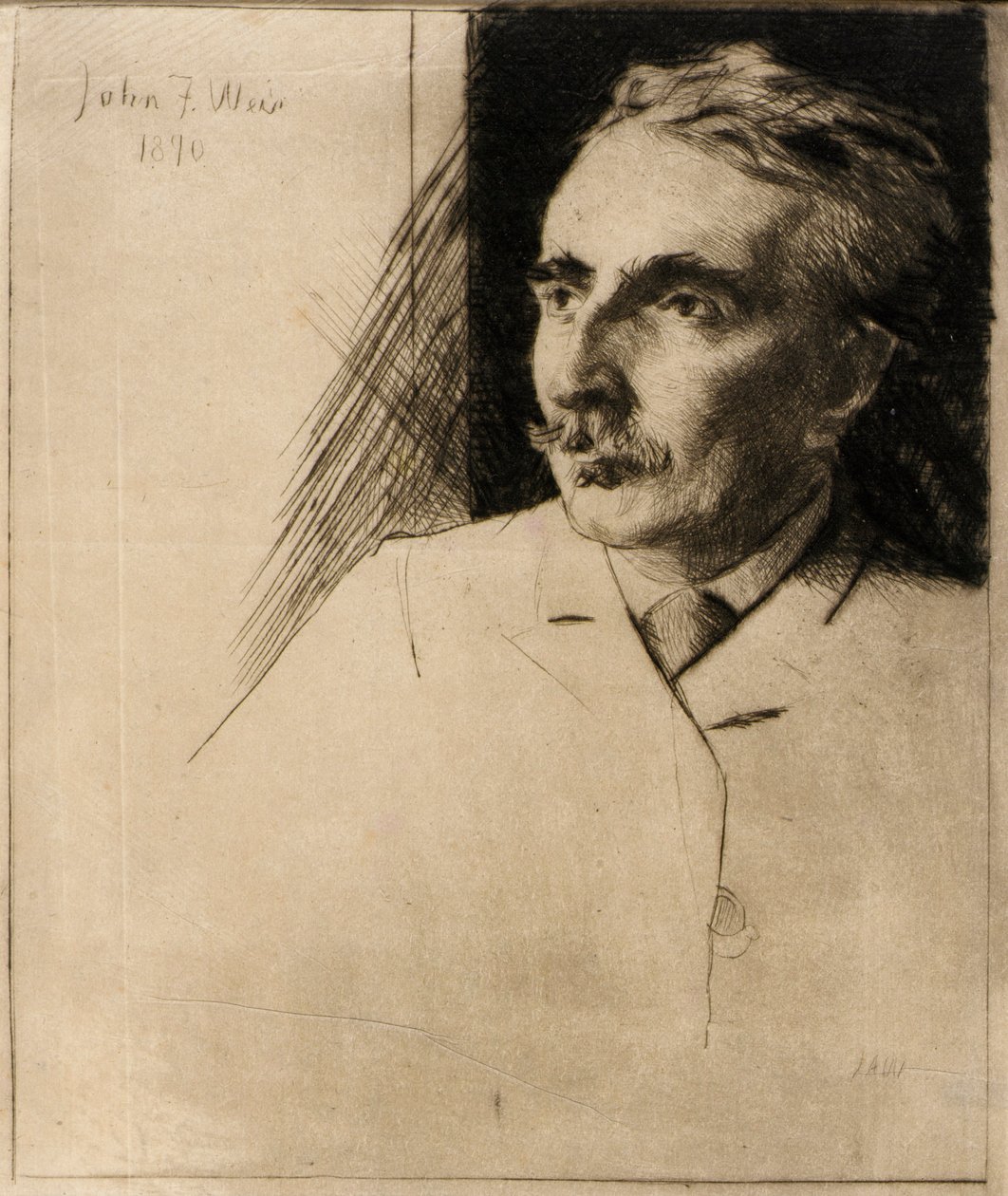 John F. Weir portréja alkotó: J. Alden Weir