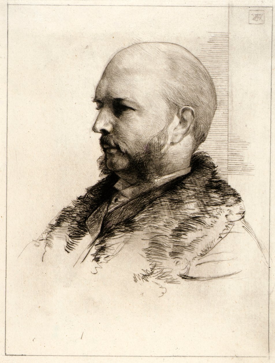Robert Hoe portréja alkotó: J. Alden Weir