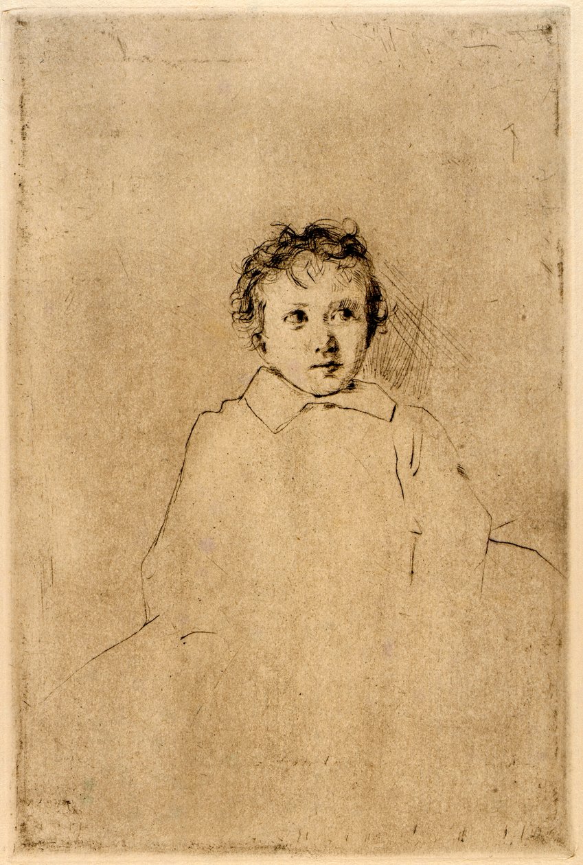 Egy gyermek vázlata alkotó: J. Alden Weir