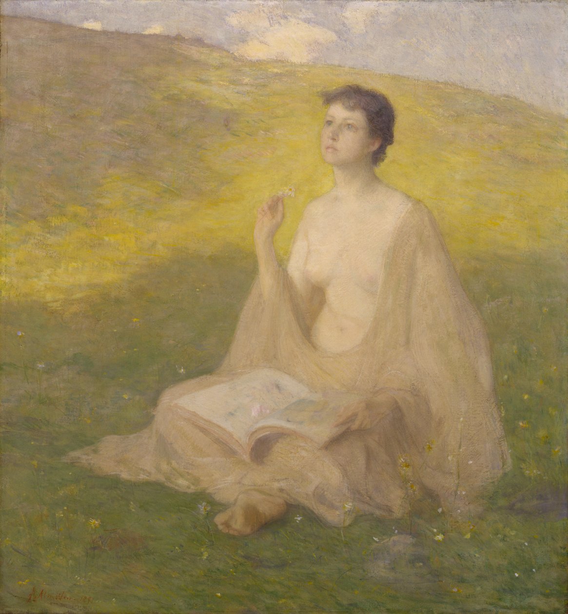 A nyitott könyv alkotó: J. Alden Weir