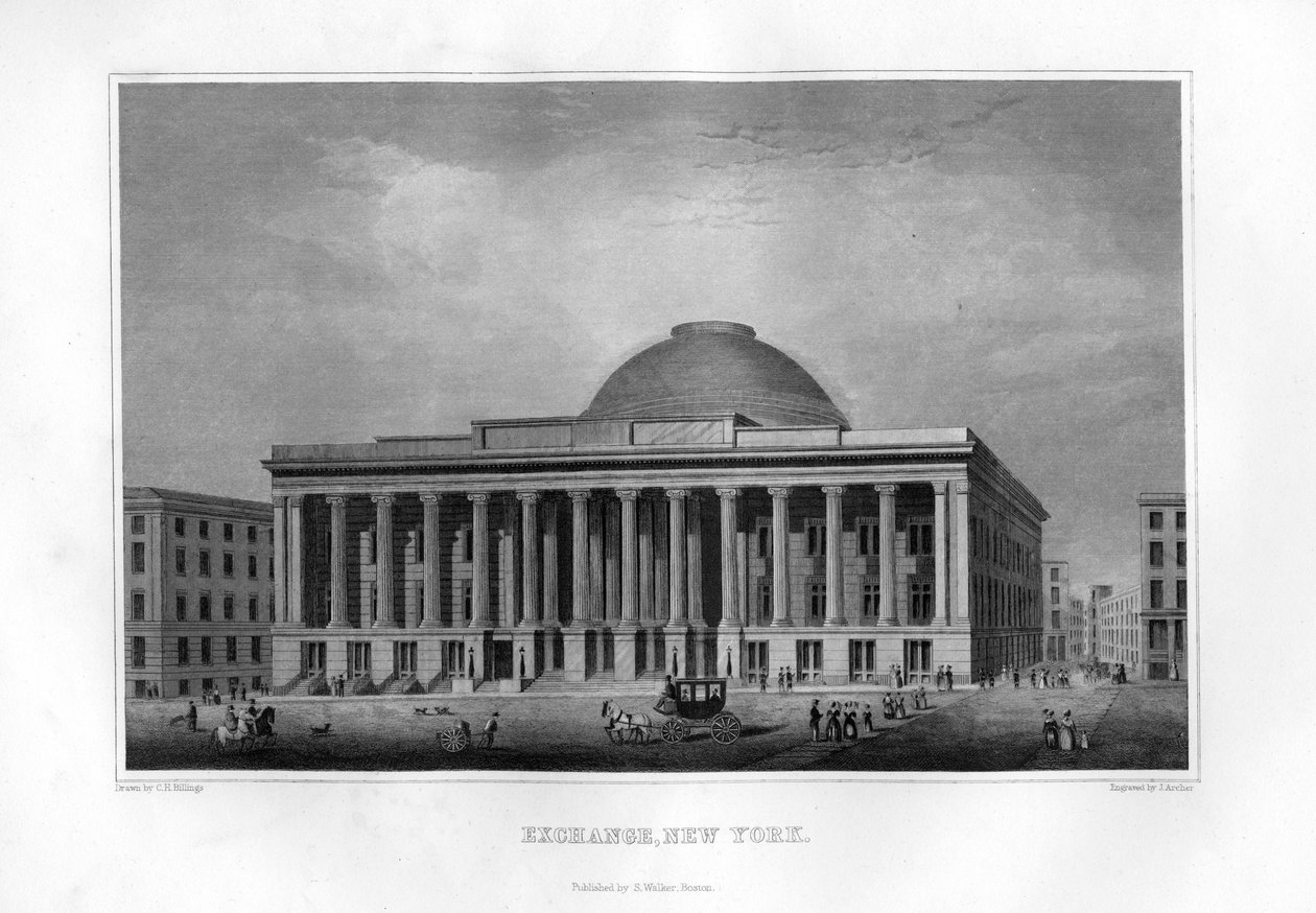Exchange, New York, 1855. alkotó: J. Archer