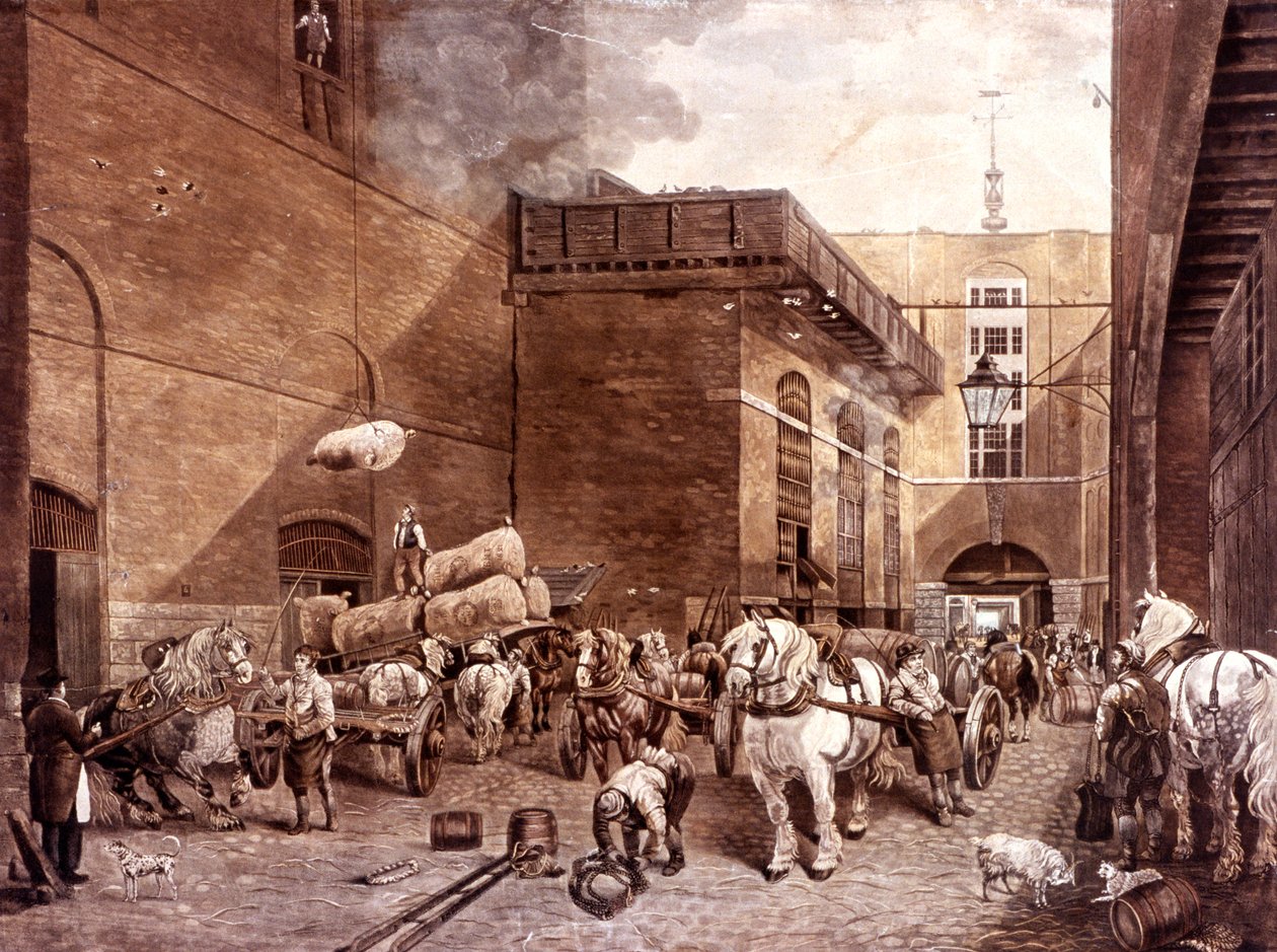 The Hour Glass Brewery, London, 1821 alkotó: J Bromley