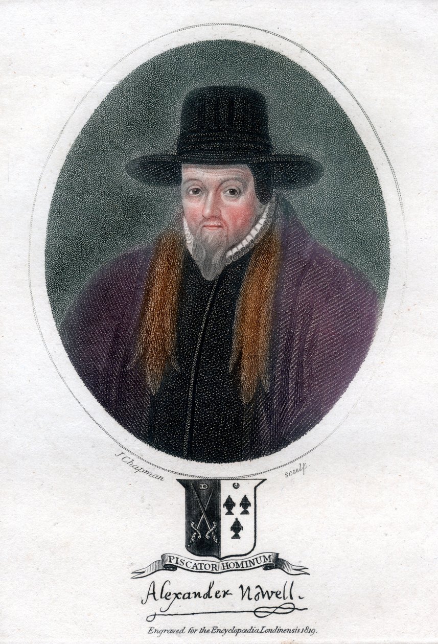 Alexander Nowell angol pap és teológus, 1819. alkotó: J. Chapman