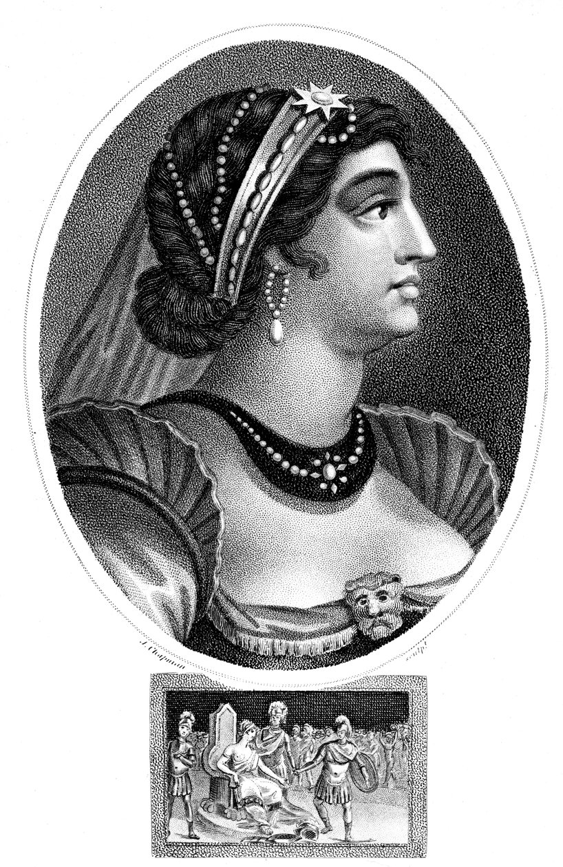 Kleopátra, Egyiptom királynője, 1804. alkotó: J. Chapman