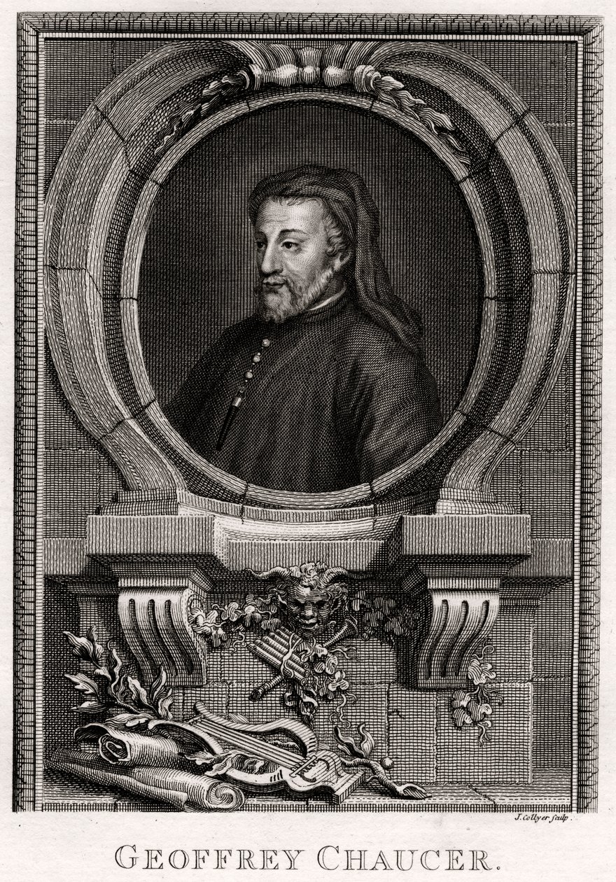 Geoffrey Chaucer, 1774 alkotó: J. Collyer