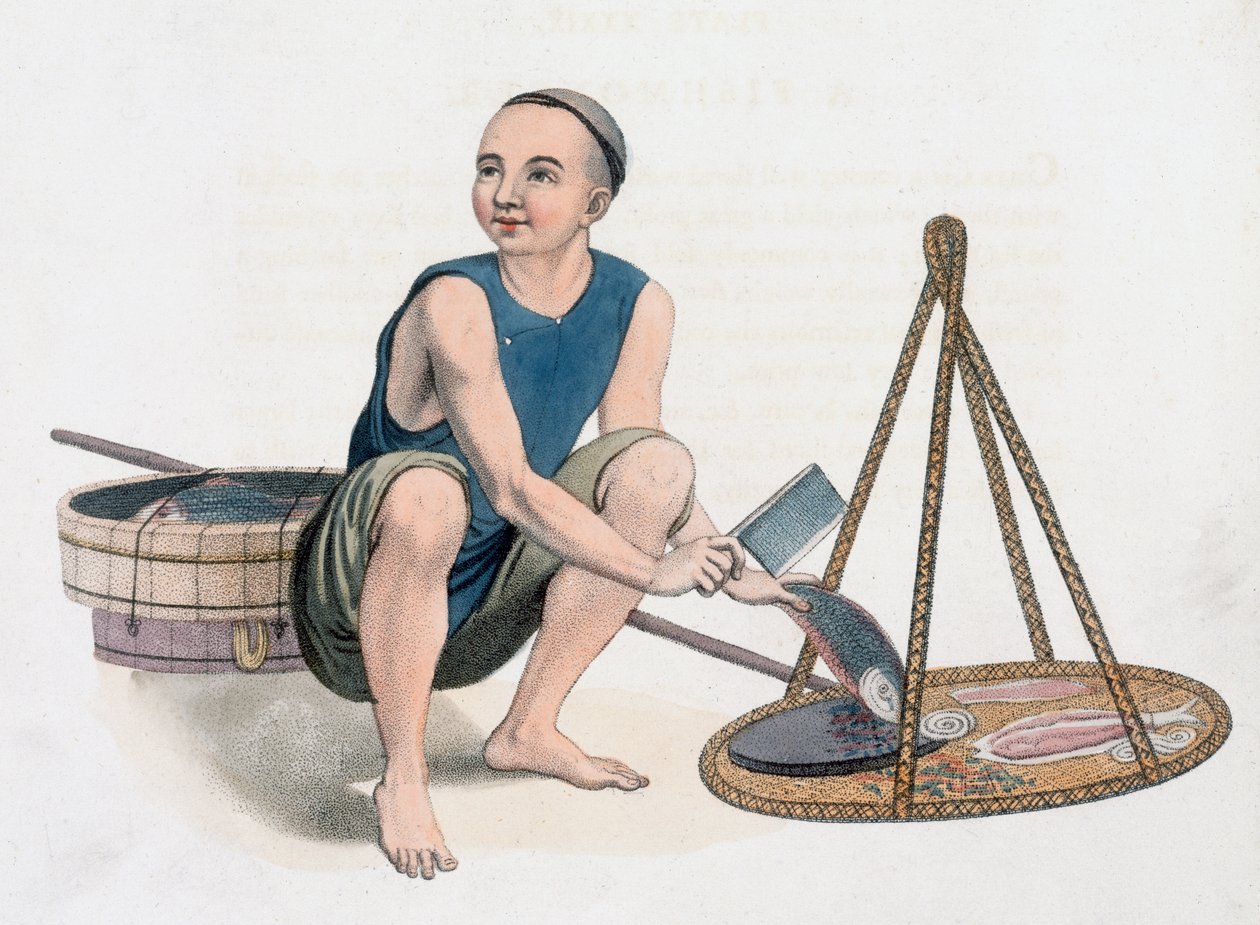 Halkereskedő, 1800 alkotó: J Dadley
