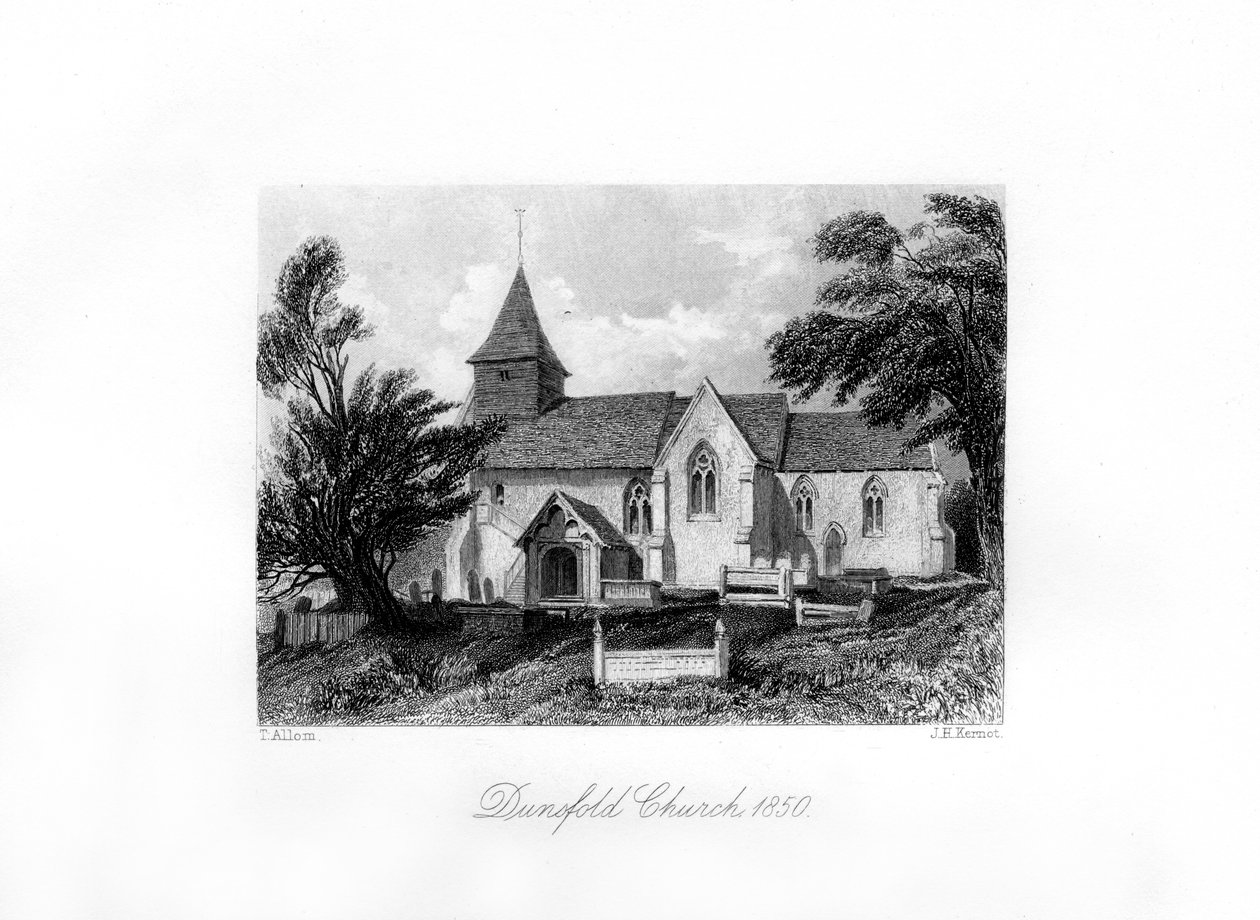 Dunsfold Church, Surrey, 1850 alkotó: J. H. Kernot