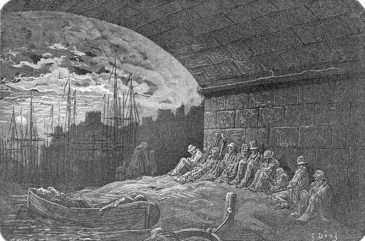 "A boltívek alatt", 1872 alkotó: J Huyot