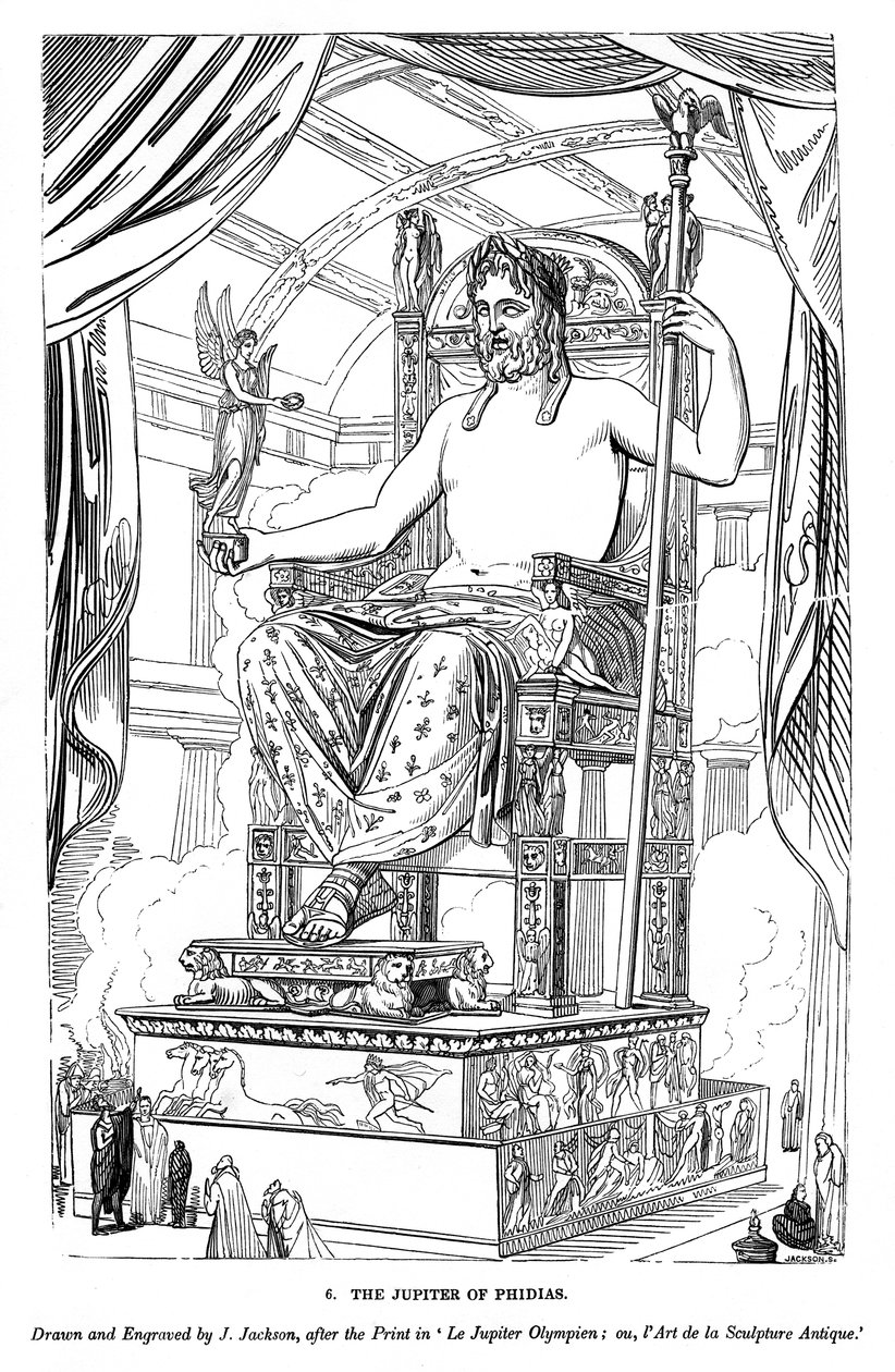 Phidias Jupiterje, 1843 alkotó: J. Jackson