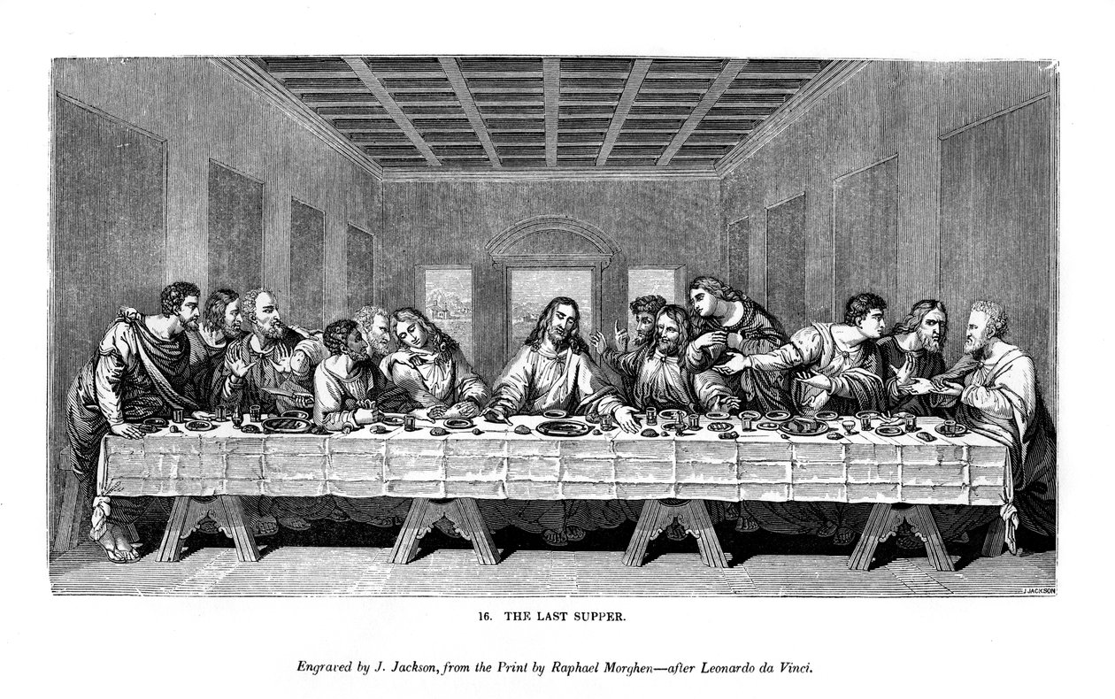 Az utolsó vacsora, 1843 alkotó: J. Jackson