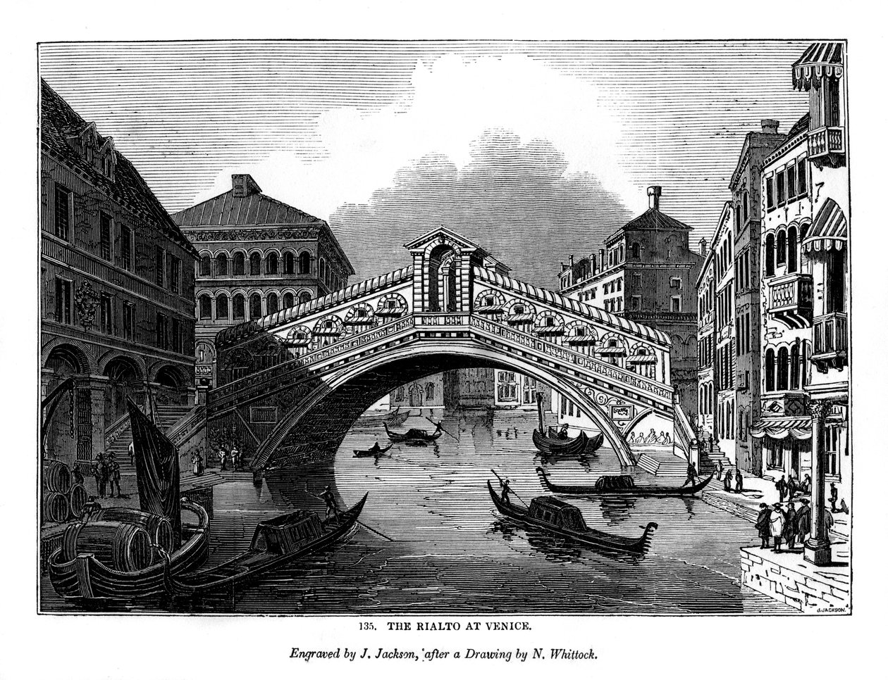 A velencei Rialto, 1843 alkotó: J. Jackson