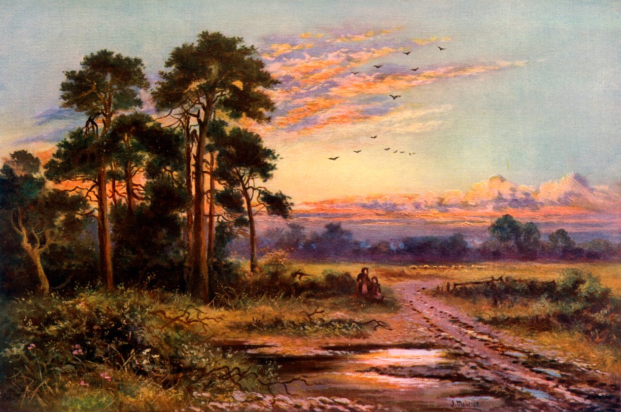 „Őszi naplemente”, 1911-1912. alkotó: J Maurice