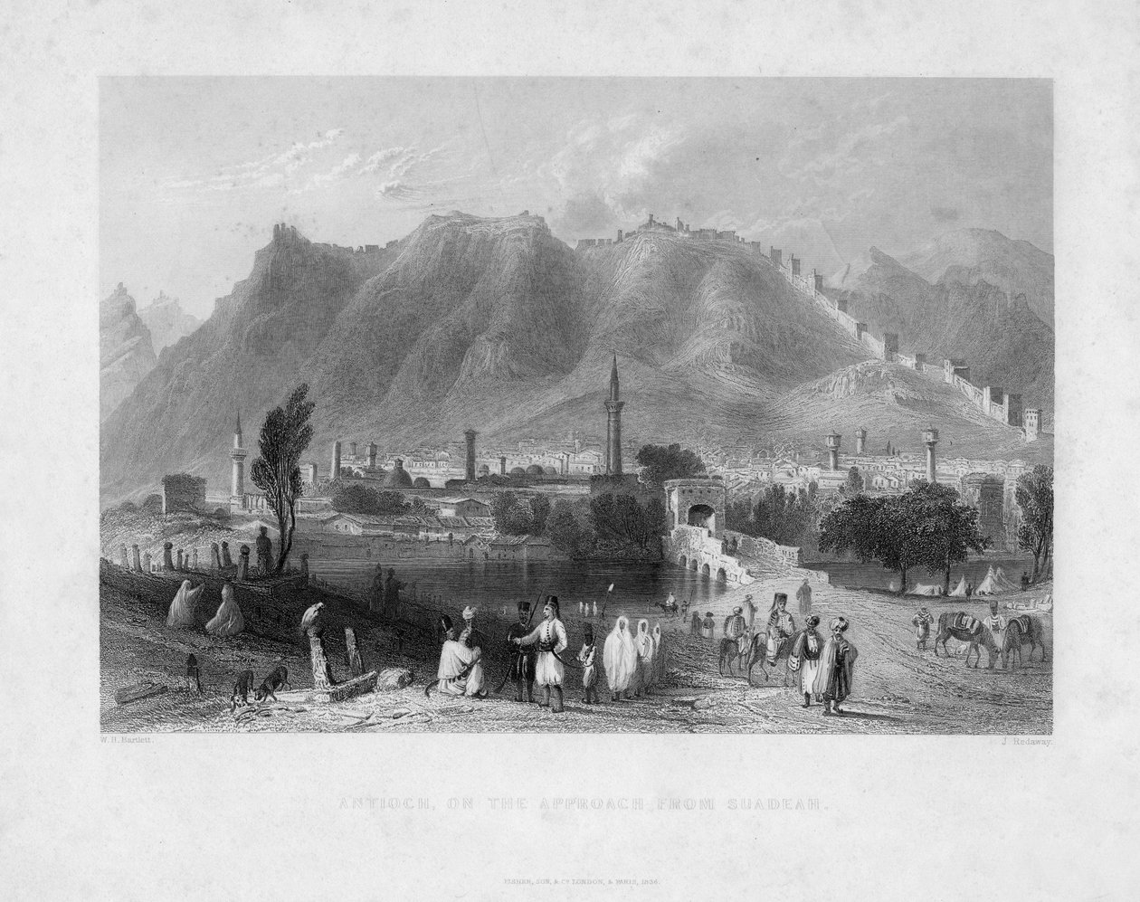 Antiochia, Szuadeah felé közeledve, 1836 alkotó: J. Redaway