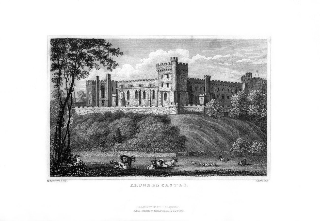 Arundel kastély, Nyugat-Sussex, 1829. alkotó: J. Rogers