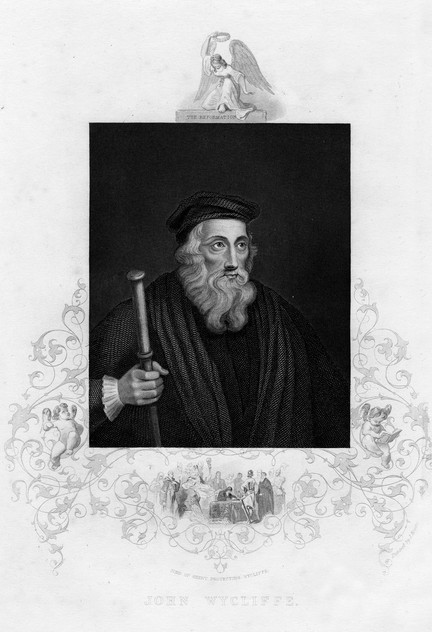 John Wycliffe, angol teológus, XIX alkotó: J. Rogers
