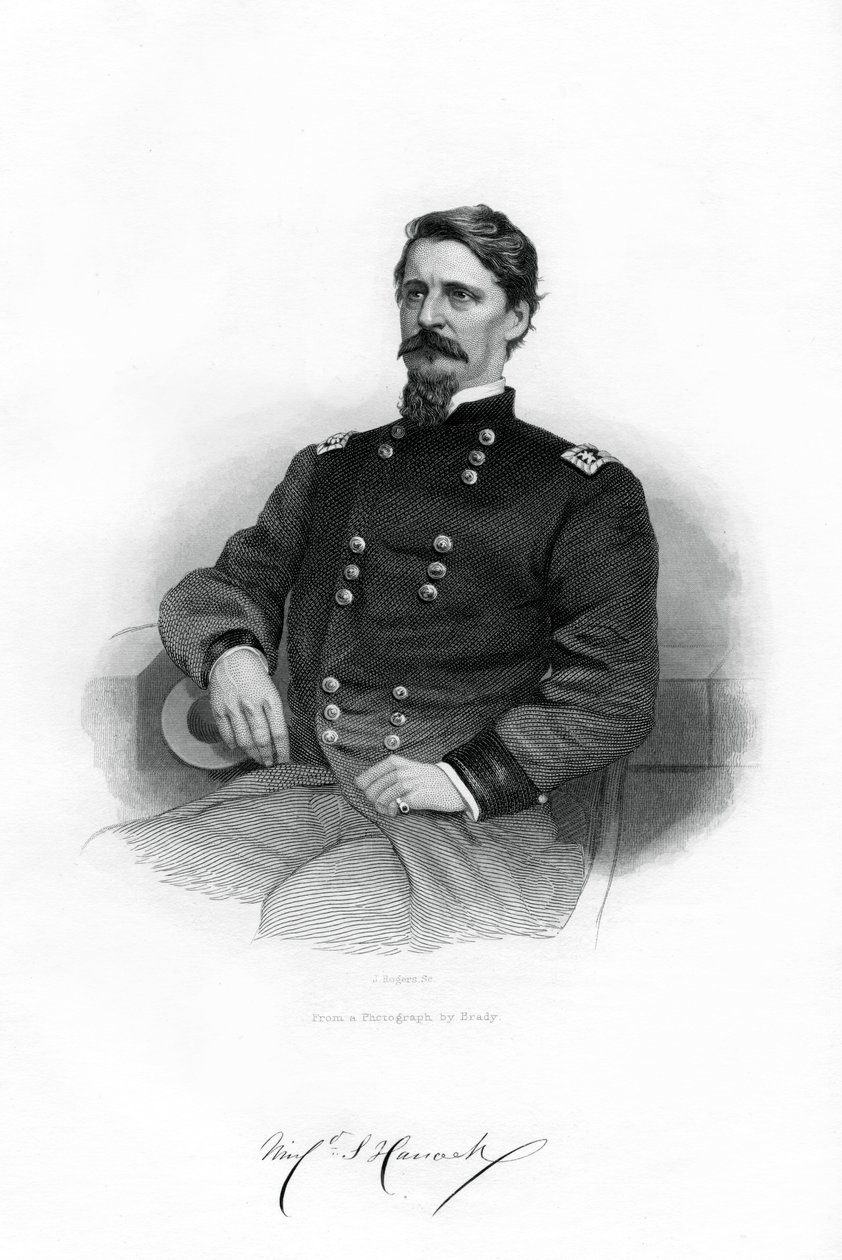 Winfield Scott Hancock, uniós tábornok, 1862-1867. alkotó: J. Rogers