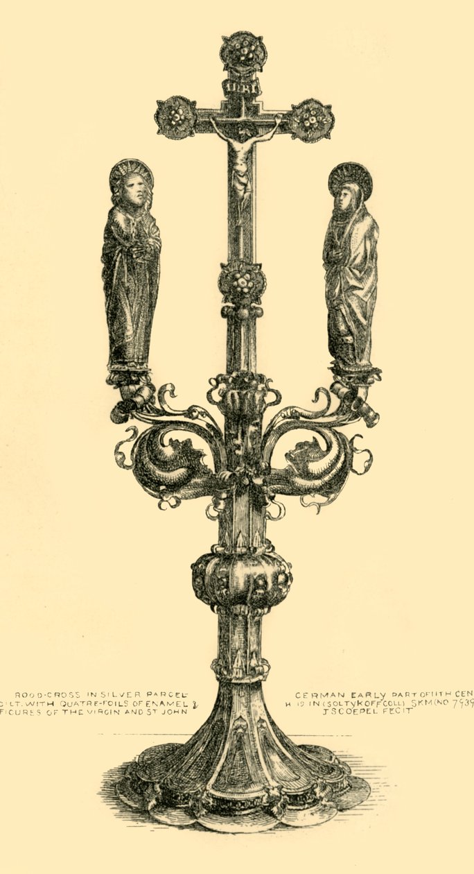 Elágazó oltárkereszt, 14-15. század, 1881. alkotó: J. S. Goepel