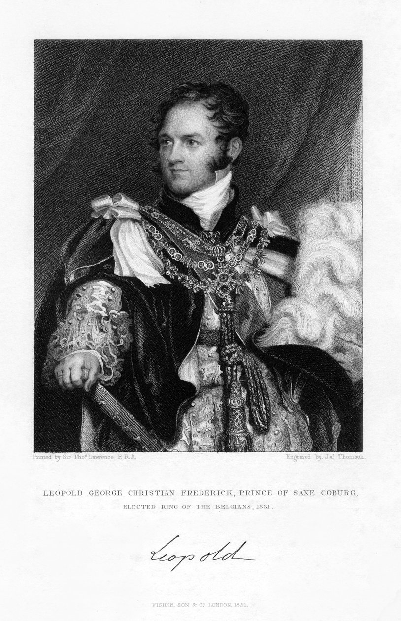 Szász-Coburgi és Gothai Lipót, 1831. alkotó: J. Thomson