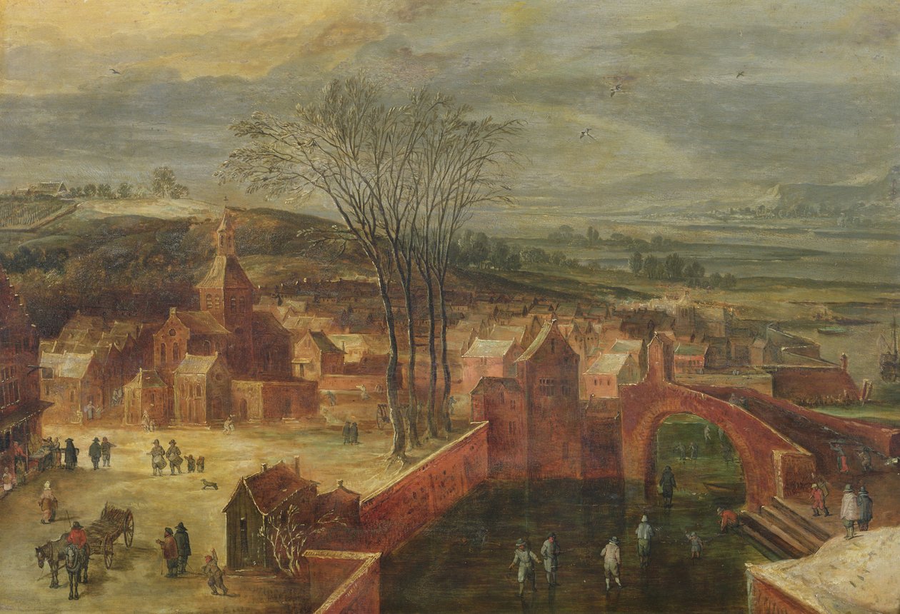 Táj korcsolyázókkal alkotó: J. and Momper, J. de Brueghel