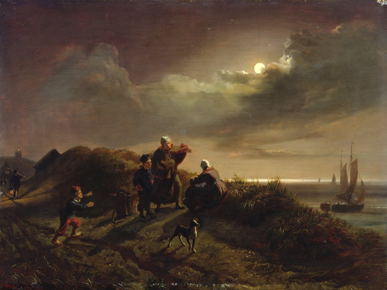 A parton Scheveningen közelében, 1842 alkotó: Jacob Gensler