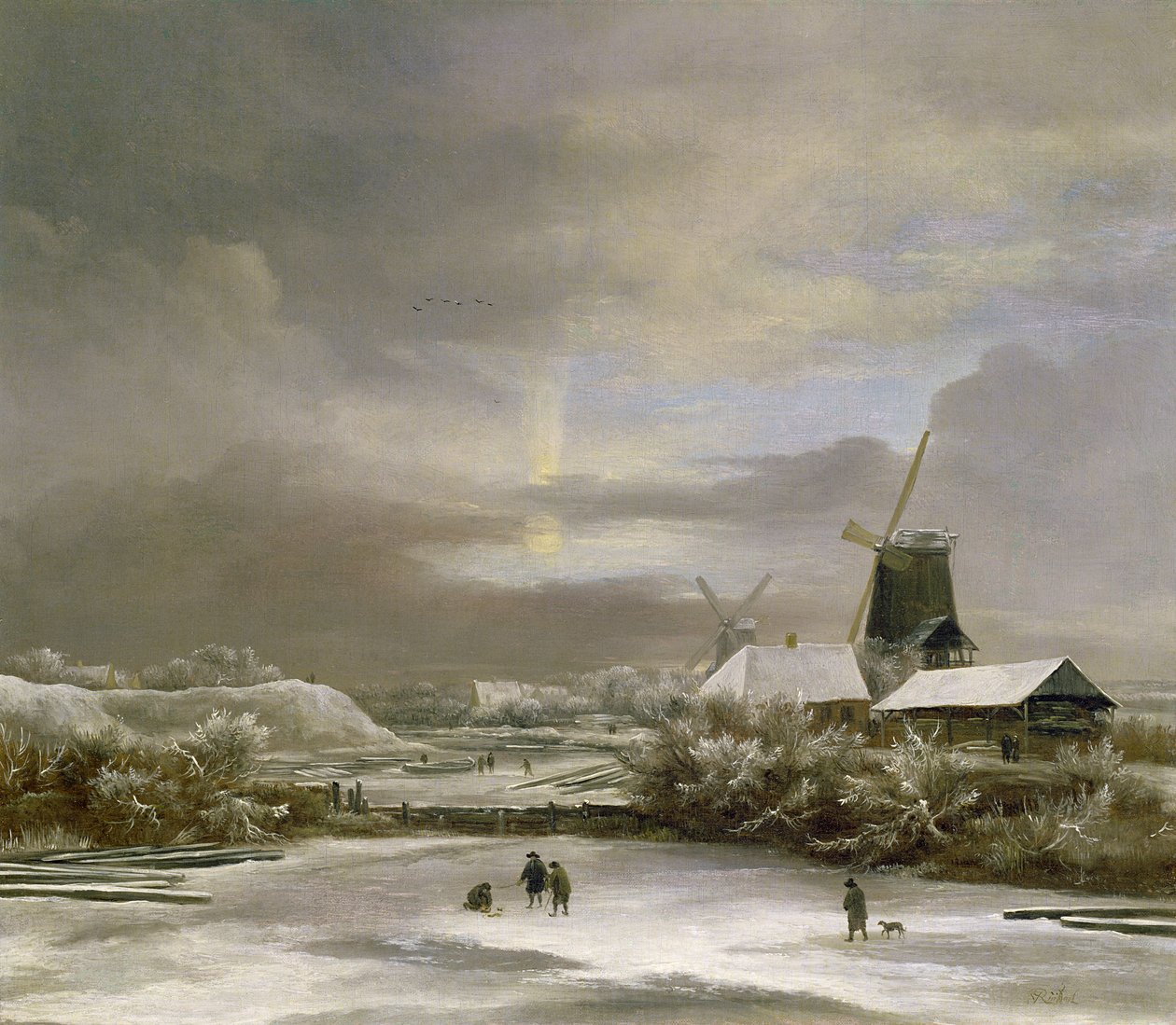 Téli táj alkotó: Jacob van Ruisdael