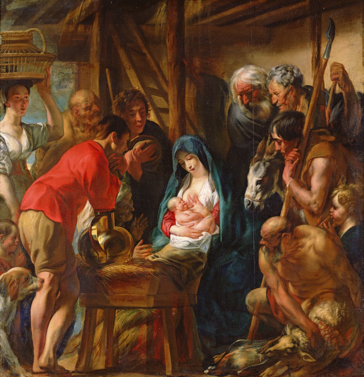 A Pásztorok imádata alkotó: Jacob Jordaens